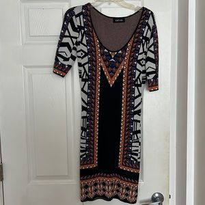 Patterned bodycon dress